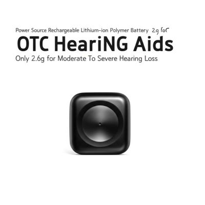 Источник питания: перезаряжаемая литий-ионная полимерная батарея. Слуховые аппараты, отпускаемые без рецепта, только 2,6 г для потери слуха от умеренной до тяжелой степени.